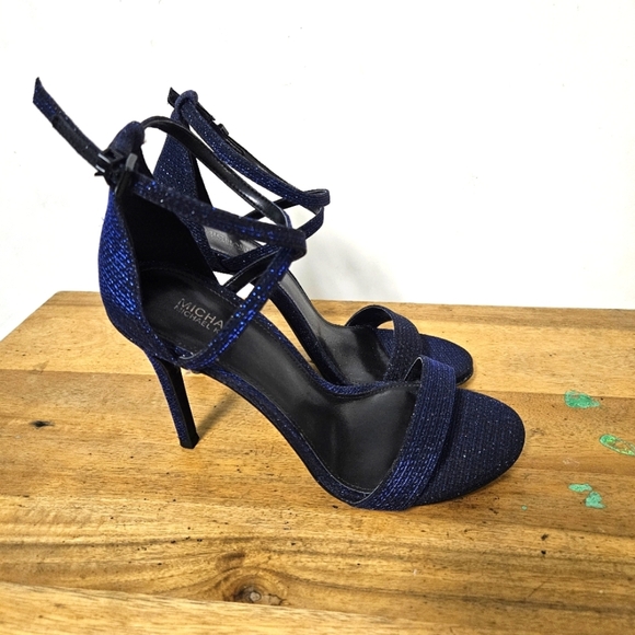 Michael Kors Antonia Sandal Glitter Lurex Size 7.5 - Picture 10 of 16